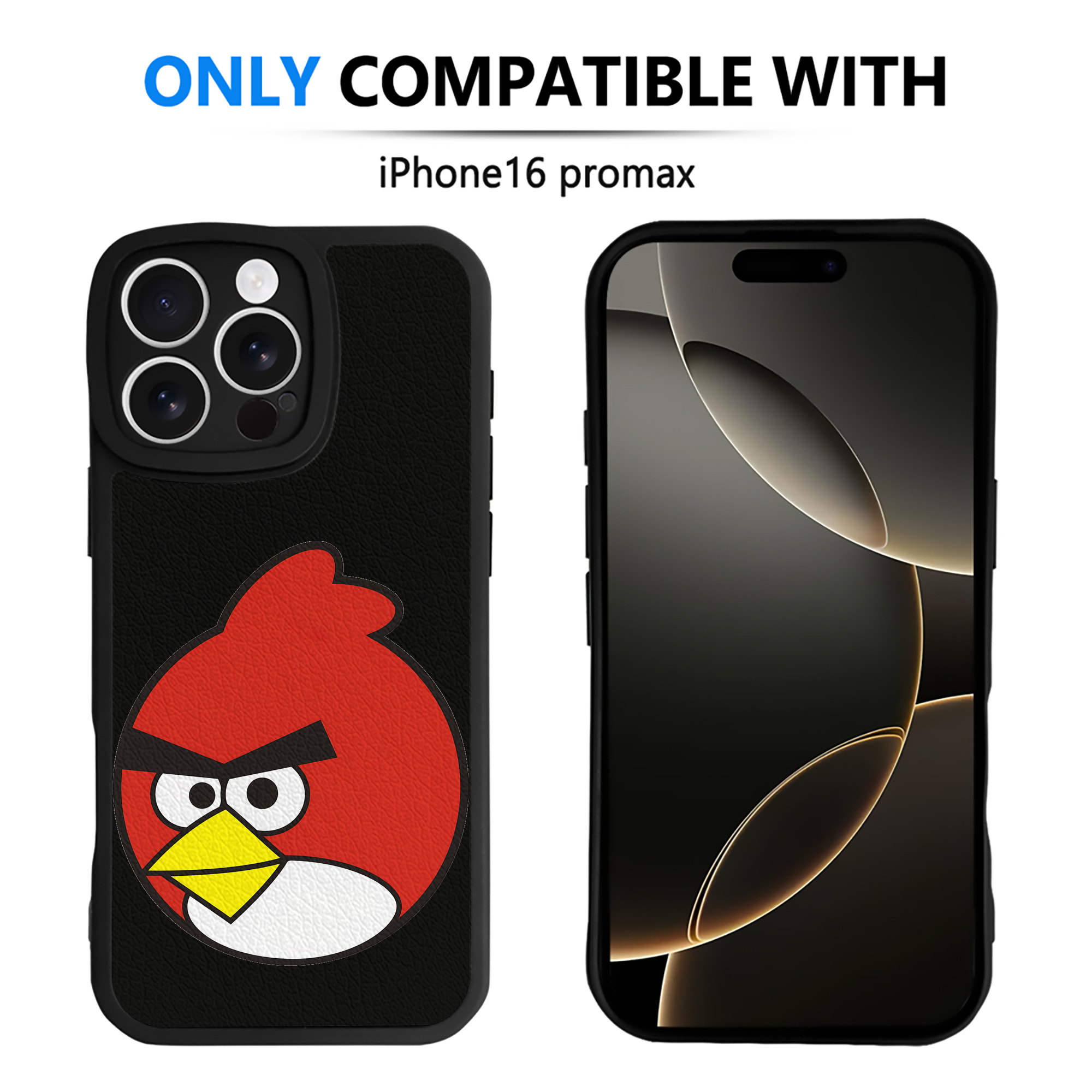 （画像用） Angry Birds アングリーバード 【iPhone 16シリーズ対応】シリコンスマホケース（レザー調） 材質：シリコン